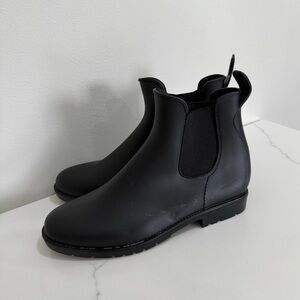 Asgard Womens Size 9 Ankle Rain Boots Waterproof Chelsea Ankle Low Black